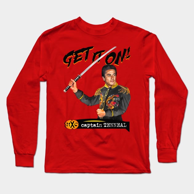 Captain Tenneal GET IT ON! Long Sleeve T-Shirt by darklordpug